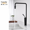 Single-handle brass black kitchen sink mixer tap