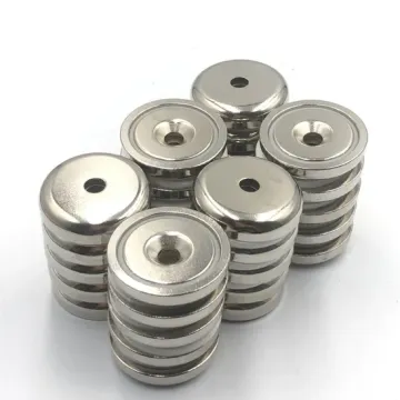 Strong 42mm M8 Countersunk Permanent NdFeB Pot Magnet