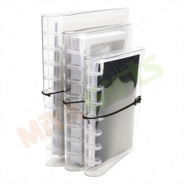 Transparent Vinyl Planner Cover - Custom Black Elastic Closure