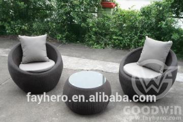GW3116SET Garden furniture AL frame PE rattan leisure set