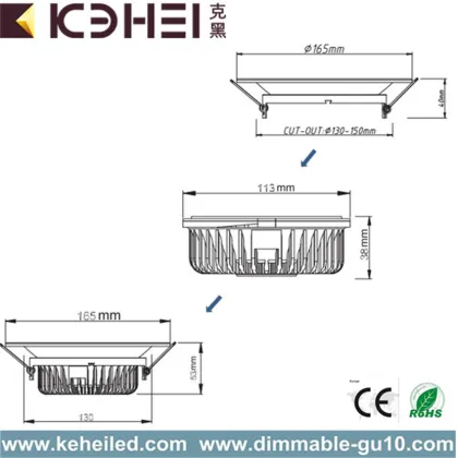 LED Kitchen Downlights 15W 5 Inch Osram Chips