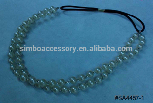 two pearls and glass beads bunch headwrap,beads hairband,handmade beaded hairband,hair accessories,hair jewelry,hair ornament