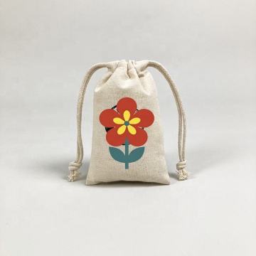 Bolsa de joias de cordão de algodão personalizada