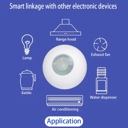 Tuya Double Convert Control Switch - LEDEAST SNT611PW Remote One Touch & Infrared Sensing Smart Ceiling Switch