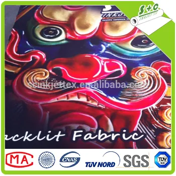 China textile facory produced 200gsm printed korea flag banner satin fabric