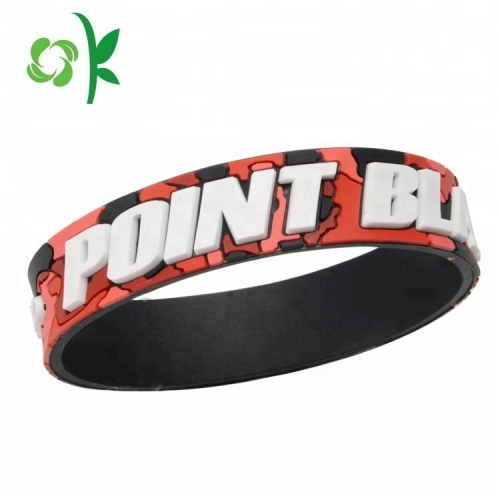 Personalisiertes Silikonarmband des benutzerdefinierten 3d Logo Mens