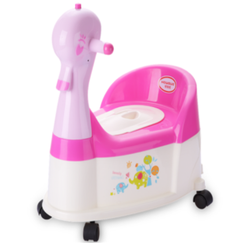 Duck Shape Plastic Infant Potty Chair With Wheel
