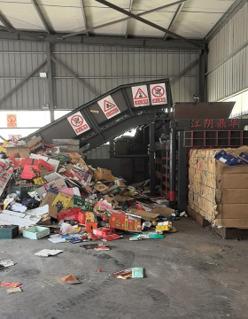 horizontal scrap paper cardboard baler machine