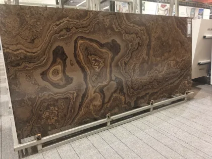 Chinese Artificial Stone Tiles: Brown Sintered Stone Countertop, Wall, and Floor Tiles (6mm, 9mm, 12mm)
