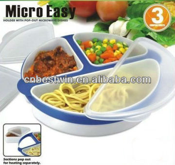 Micro Easy Holder with Pop-Out Microwave Dishes