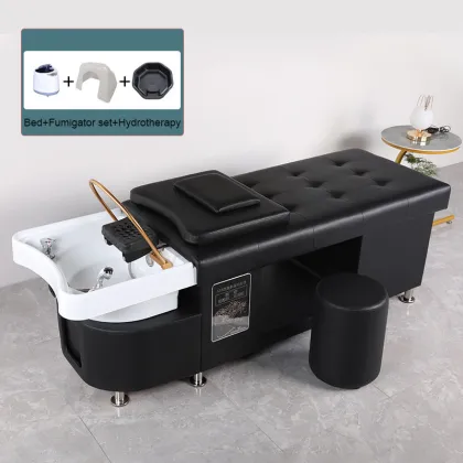 Head Therapy Massage Beauty Salon Equipment: Shampoo Bed with Head Massage for Hair Treatment