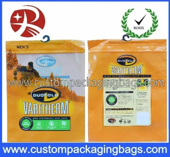 Top Ziplock Plastic Hanger Bags For Packing Underwear From Factory