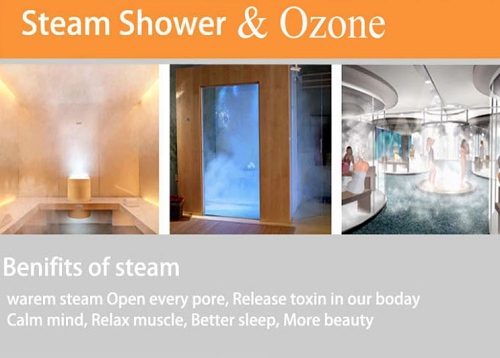 Luxury Multifunctional Whirlpool Steam Glass Shower Room