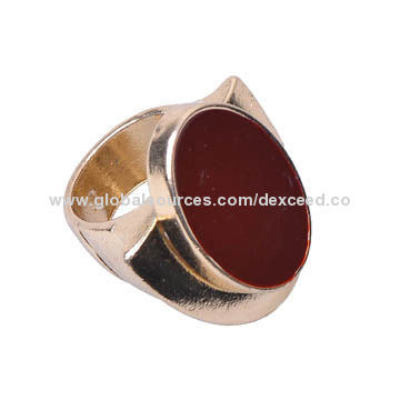 Fashion Cocktail Ring, Ruby Enameling, Low MOQ