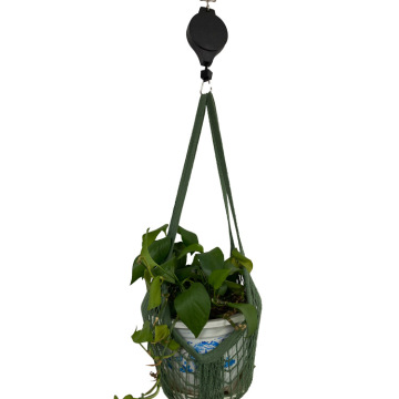 Adjustable Plant Support Hook: Hanging Flower Basket, Pot, and Retractable Pulley Hanger for Easy Reach