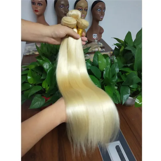 613 blonde human hair bundles with lace frontal closure 100% 10A Brazilian Virgin Long 40 Inch Peruvian Human Hair