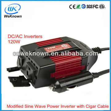 120W Power Inverter with Cigar Cable
