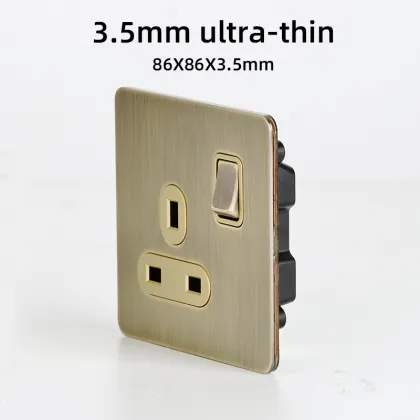 UK 2 Gang 13A DP Switched Socket