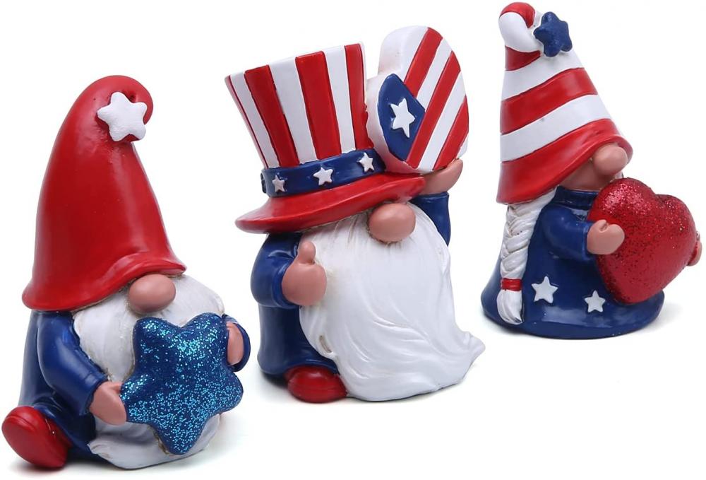 Gnomos patrióticos 4 de julio Decoraciones