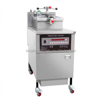 Stainless Steel Electric Digital Pressure Fryer with Oil Filter Cart for Commercial Use