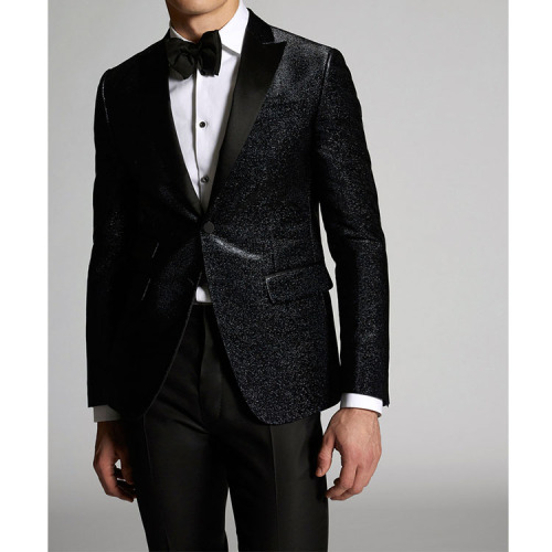 Men's Shiny Slim Fit Blazer in Red Carpet Star Bag