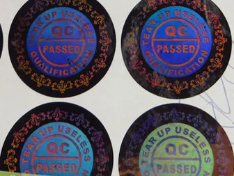 authenticity hologram sticker printing 3d hologram label for machine