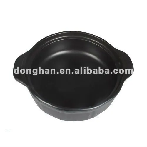 high temperature black ceramic baking pan