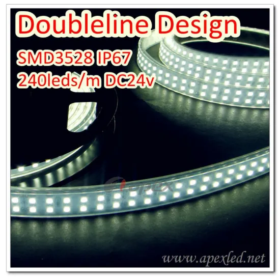 Led doubleline strip smd3528 240pcs IP67 led lighting design