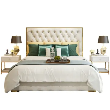 Modern Luxury King Size Leather Designer Bed