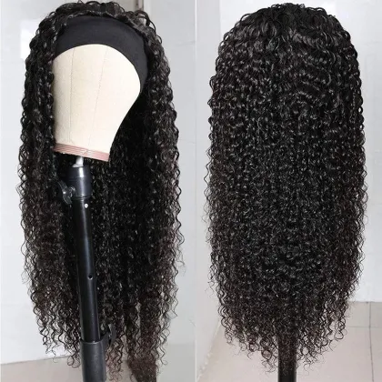deep curly headband wig