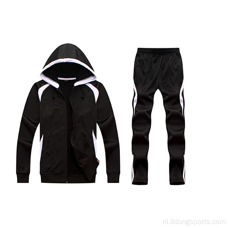 Groothandel tweedelig tracksuit set heren joggingpak