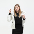 Big collar with color blocking Ladies` short Jacket