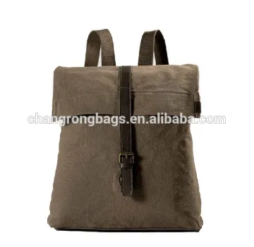 fashionable and high quality waxed canvas leather bag backpack