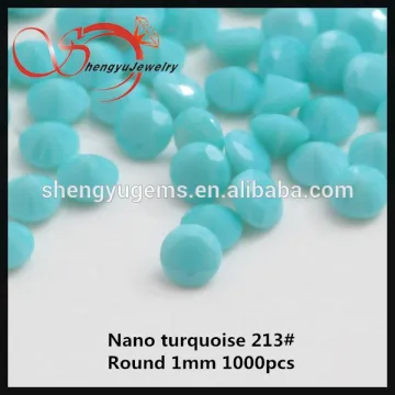 Hot sale gems for clothes1mm round semi precious stone gems nano stone