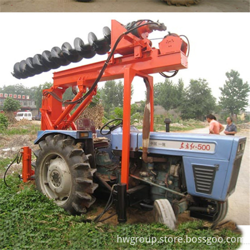 Tractor pole piling machine/augur drill