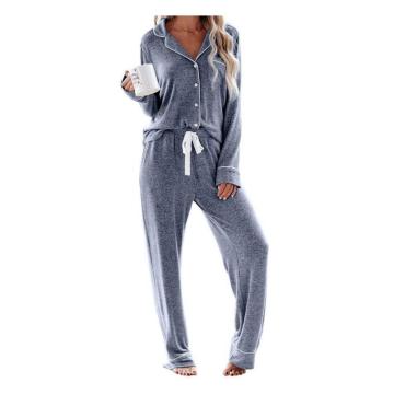 Soft Women's Pajama Button Down Sleepwear Nightwear Sets