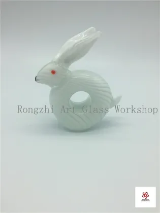 White Rabbit Glass Sculpture