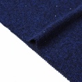 Sequin-Embellished Wool Blend Fabric - Deep Navy