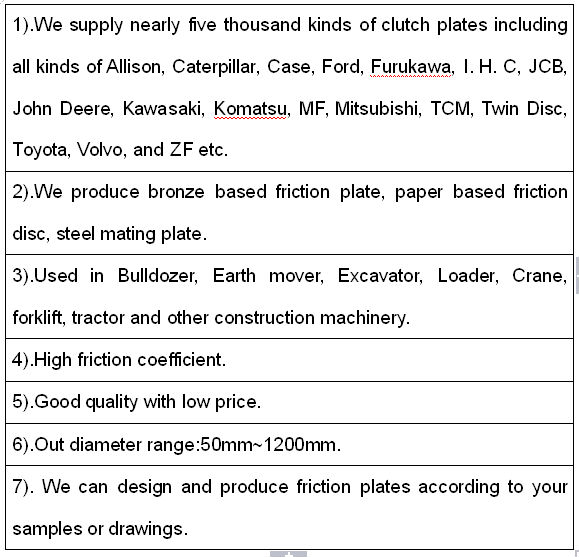 Twin Disc Steel Plate A6567e for Marine Gearbox