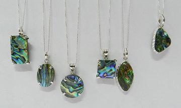 925 Sterling Silver Abalone shell pearl Pendant