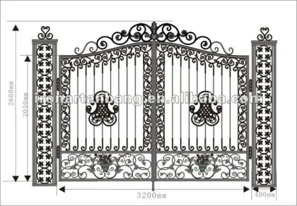 Anbang wrought iron gate/fine stainless gate