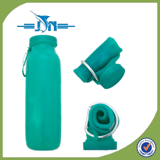 BPA Free Durable and Foldable Silicone Water Bottle/Collapsible and Portable Water Bottle for Travel and Sports