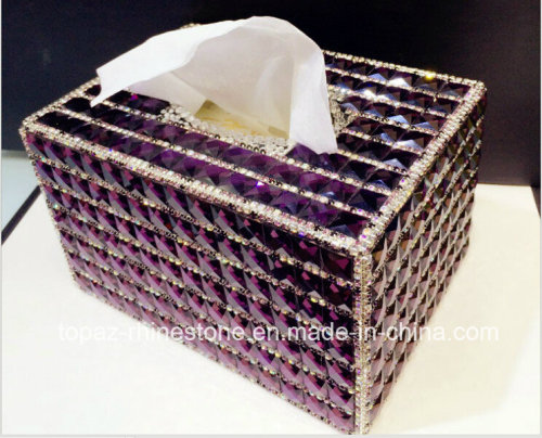 Glitter Rhinestone Sparkly Luxury Clean Bling Box for Napkin Box Paper Holder Box (TB-011)
