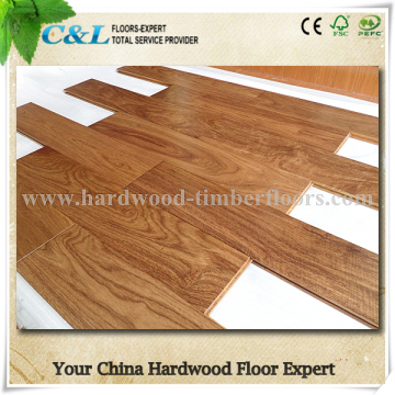C&L prefinished smooth Africna Padauk solid wood flooring