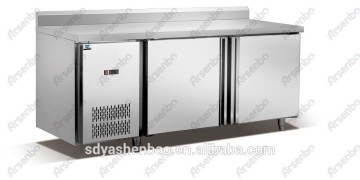 stainless steel commercial counter workbench refrigerator/refrigerator and freezer with flashback