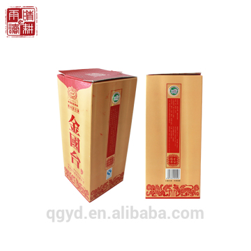 2014 China custom cheap recycled decorate luxury branded design classic cardboard paper wine boxes