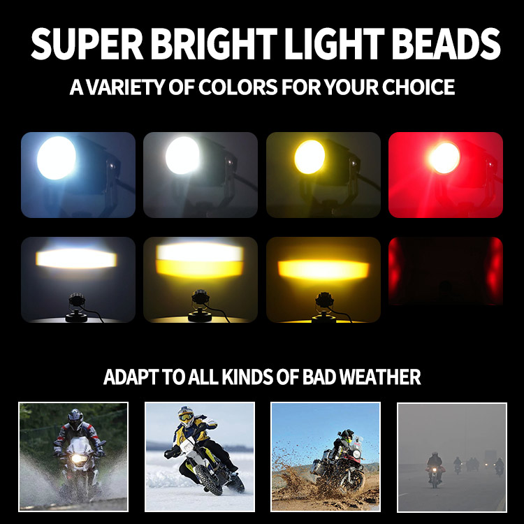 branded motorcycle fog lights