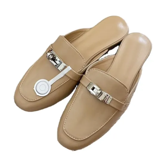 2024 Summer Designer Flat Mules & Slippers for Women: Latest Brands, Round and Closed Toe Styles, Ideal for Beach & Everyday Wear