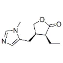 2(3H)-Furanone,3-ethyldihydro-4-[(1-methyl-1H-imidazol-5-yl)methyl]-,( 57263518,3S,4R)- CAS 92-13-7