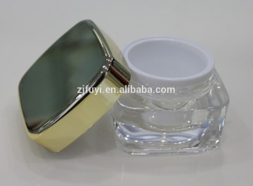 15g 30g 50g Square plastic double wall cream packaging, acrylic cosmetic jar